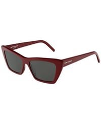 Saint Laurent - Logo-Engraved Cat-Eye Frame Glasses - Lyst