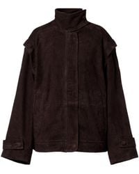 ROTATE BIRGER CHRISTENSEN - Kamala Oversized Suede Jacket - Lyst