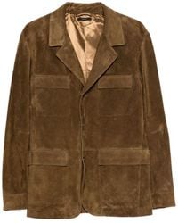 Tom Ford - Suede Patch-Pocket Blazer - Lyst