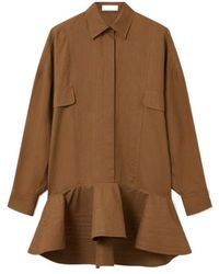 Stella McCartney - Washed Peplum Shirt Dress - Lyst
