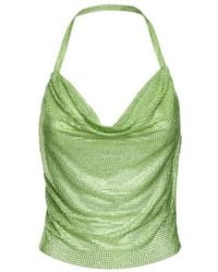 GIUSEPPE DI MORABITO - Embellished Net Halter Top - Lyst