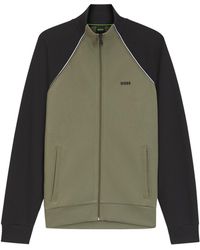 BOSS - Sleeve Bomber Sweat Jacket - Lyst