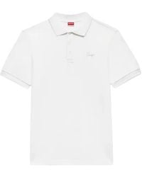 KENZO - Logo Embroidered Short Sleeved Polo Shirt - Lyst