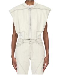 Rick Owens - Cropped Zip-Up Vest - Lyst