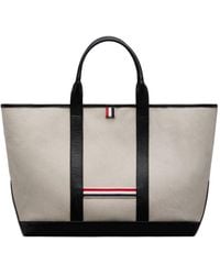 Thom Browne - Medium Rwb Stripe Top Handle Bag - Lyst