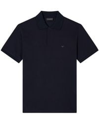Emporio Armani - Logo Patch Short-Sleeved Polo Shirt - Lyst