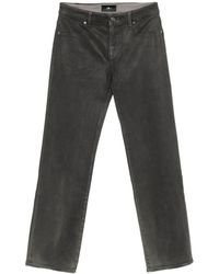 7 For All Mankind - Calie Logo-Patch Straight Jeans - Lyst