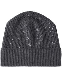 Brunello Cucinelli - Sequin-Embellished Cashmere Beanie - Lyst