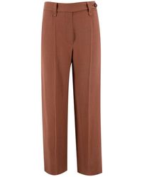 Brunello Cucinelli - Fluid Twill Cigarette Trousers - Lyst