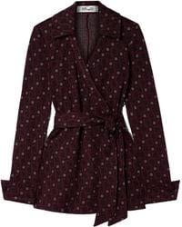 Diane von Furstenberg - Sheree Jacquard-Woven Wrap Top - Lyst