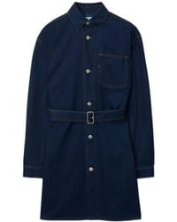Burberry - Japanese Belted Buttoned Denim Shirt Dress - Lyst
