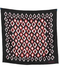 Lanvin - Diamond-Pattern Silk Scarf - Lyst