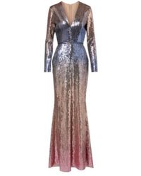 Elie Saab - Ombré Sequined Belted Gown - Lyst