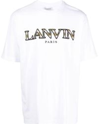 Lanvin - Logo Details Short-Sleeved T-Shirt - Lyst