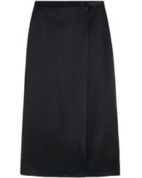 By Malene Birger - Pacia Satin-Effect Midi Skirt - Lyst