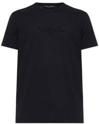 Dolce & Gabbana - Embroidered Logo T-Shirt - Lyst