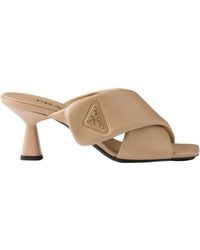 Prada - Padded Nappa Leather Sandals - Lyst