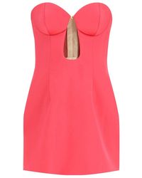 Magda Butrym - Strapless Cut-Out Silk Minidress - Lyst
