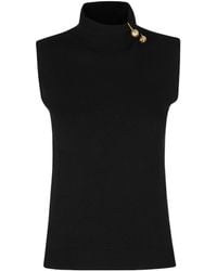 Alberta Ferretti - High-Neck Knit Vest - Lyst