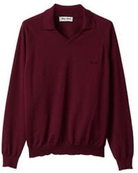 Miu Miu - Wool Polo Sweater - Lyst