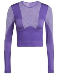 adidas By Stella McCartney - Seamless Yoga Longsleeve Top - Lyst