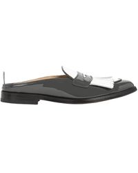 Thom Browne - Fringe-Detail Patent-Leather Mule Loafers - Lyst