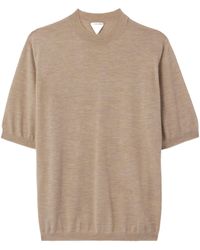 Bottega Veneta - Logo Embroidered Knitted Top - Lyst