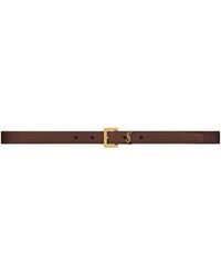 Saint Laurent - Cassandre Thin Belt - Lyst