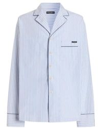 Dolce & Gabbana - Cotton-Silk Poplin Stripe Shirt - Lyst