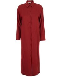 Max Mara - Buttoned Long-Sleeve Dress - Lyst