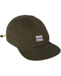 Miu Miu - Logo Embroidered Baseball Cap - Lyst