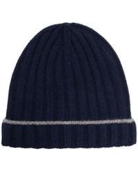 Brunello Cucinelli - Turn-Up Brim Ribbed Beanie - Lyst
