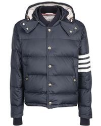 Thom Browne - Bar Hooded Buttoned Jacket - Lyst