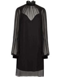 Nina Ricci - Ruffled High Neck Midi Dress - Lyst