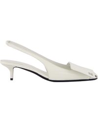 Courreges - Courrèges Fold Iced Leather Slingback Pumps - Lyst