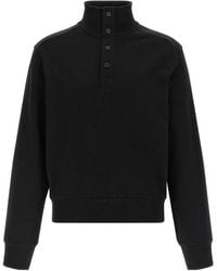 Entire studios - Port Buttoned High Neck Sweatshirt - Lyst