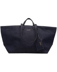 A.P.C. - Logo Top-Handle Tote Bag - Lyst