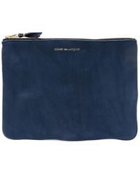 Comme des Garçons - Comme Des Garçons Wallet Logo Printed Zip-Up Pouch - Lyst