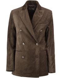 Antonelli - Double-Breasted Long-Sleeve Blazer - Lyst