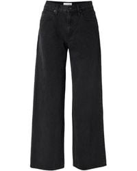 SLVRLAKE Denim - Noah Relaxed Turn Up High-Rise Straight-Leg Jeans - Lyst