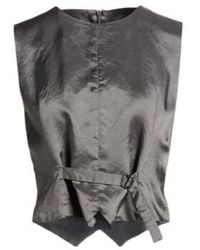 MM6 by Maison Margiela - Shiny Sleeveless Waistcoat - Lyst