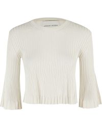 Loulou de Saison - Ammi Flared-Cuff Ribbed-Knit Top - Lyst