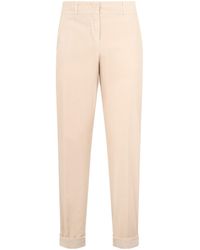 Peserico - Tapered Cuffed Pants - Lyst
