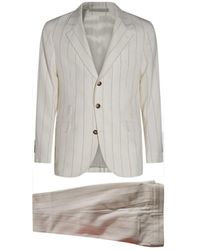 Brunello Cucinelli - Striped Single-Breasted Suit - Lyst