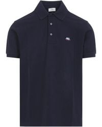Etro - Logo-Embroidered Short-Sleeved Polo Shirt - Lyst