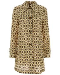 Gucci - Graphic Printed Mid-Length Coat - Lyst