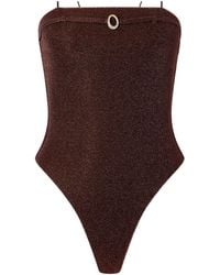 Oséree - Embellished Metallic Swimsuit - Lyst