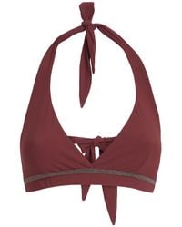 Brunello Cucinelli - Halterneck Bikini Top - Lyst