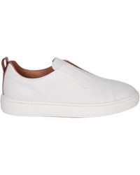 Santoni - Round-Toe Slip-On Sneakers - Lyst