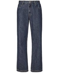 Fendi - Straight-Cut Long Jeans - Lyst
